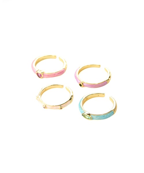 Casselini(キャセリーニ)の「Casselini(キャセリーニ) ビジューリング(リング・レディース・ホワイト/ピンク/パープル/ブルー・FREE)」の7枚目の写真