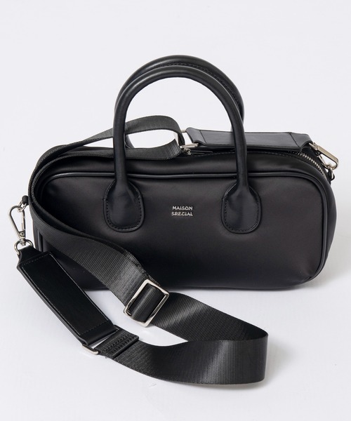 MAISON SPECIAL（メゾンスペシャル）の「Nylon Boston Bag/ナイロンボストンバッグ（ボストンバッグ・レディース・ブラック/ブルー/レッド・FREE）」の4枚目の写真