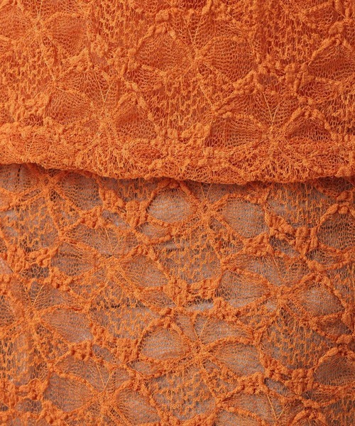 BAYFLOW（ベイフロー）の「[単品使い可]2Pカットレースカーディガン（Tシャツ/カットソー・レディース・オフホワイト/ブラック/オレンジ・FREE）」の4枚目の写真