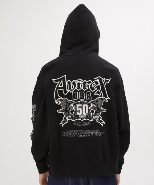 AVIREX（アヴィレックス）の「《50th Anniversary》GRAPHIC ZIP UP PARKA / 50周年 グラフィック ジップアップ パーカー / AVIREX / アヴィレックス（パーカー・メンズ・ブラック/グレー・MEDIUM/LARGE/X-LARGE/XX-LARGE）」の19枚目の写真