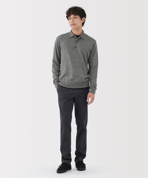 無印良品(ムジルシリョウヒン)の「紳士 洗えるウールハイゲージポロ(ポロシャツ・メンズ・ダークネイビー/ブラック/グレー・S/M/L/XL)」の6枚目の写真