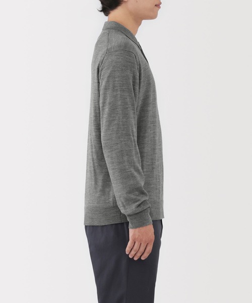 無印良品(ムジルシリョウヒン)の「紳士 洗えるウールハイゲージポロ(ポロシャツ・メンズ・ダークネイビー/ブラック/グレー・S/M/L/XL)」の15枚目の写真