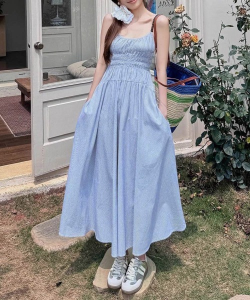 【美品】　JUST FEMALE ストライプキャミワンピース 美品】 JUST FEMALE ストライプキャミワンピース