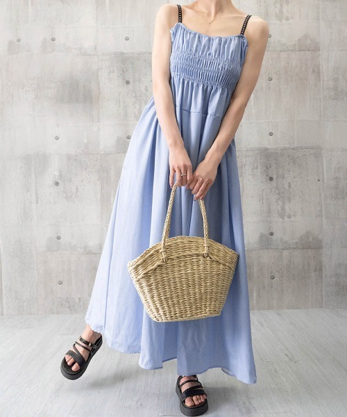 セール】ストライプ柄キャミワンピース 大人可愛い（ワンピース