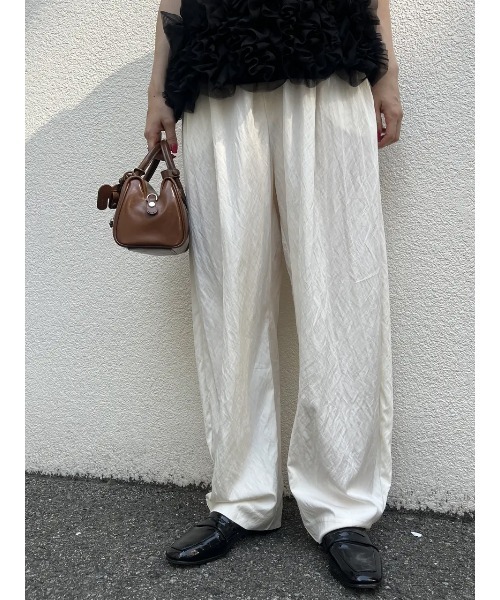 Narcissus(ナルシス)の「ソフトモロッコパンツ/リラックス《動画あり》(その他パンツ・レディース・アイボリー/ネイビー・FREE)」の18枚目の写真