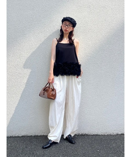 Narcissus(ナルシス)の「ソフトモロッコパンツ/リラックス《動画あり》(その他パンツ・レディース・アイボリー/ネイビー・FREE)」の19枚目の写真