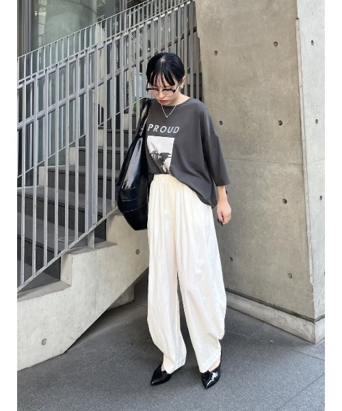 Narcissus(ナルシス)の「ソフトモロッコパンツ/リラックス《動画あり》(その他パンツ・レディース・アイボリー/ネイビー・FREE)」の20枚目の写真