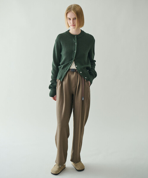 THE SHINZONE（ザ　シンゾーン）の「THE SHINZONE | LONG RIB CARDIGAN WOMEN（カーディガン/ボレロ・レディース・パープル/グレー/カーキ/レッド・F）」の5枚目の写真