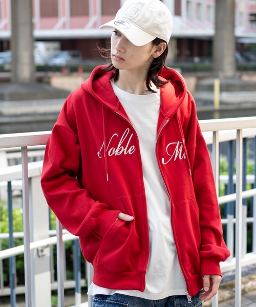 WEGO（ウィゴー）の「WEGO/【25年秋冬新作】グラフィックロゴダブルZIPパーカー（パーカー・メンズ・ブラウン/レッド/ネイビー/杢グレー/グレー系その他/ブラック・SMALL/MEDIUM/LARGE）」の14枚目の写真