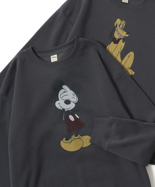 セール】2025AW Disney/ディズニー オーバーサイズ 裏起毛 ピグメント