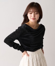 【MAGASIN DE MODE Chou Chou】シアーベロアドレーププルオーバー DTK