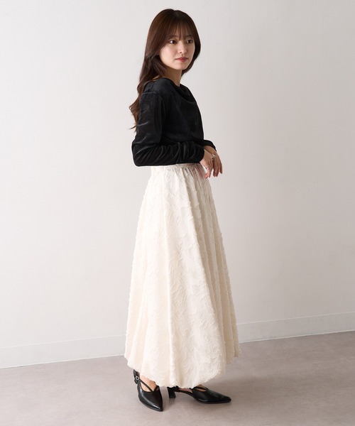 MAGASIN DE MODE Chou Chou(マガジンデモードシュシュ)の「【MAGASIN DE MODE Chou Chou】シアーベロアドレーププルオーバー DTK(Tシャツ/カットソー・レディース・ブラウン/ブラック/オフホワイト/グレー・FREE)」の16枚目の写真