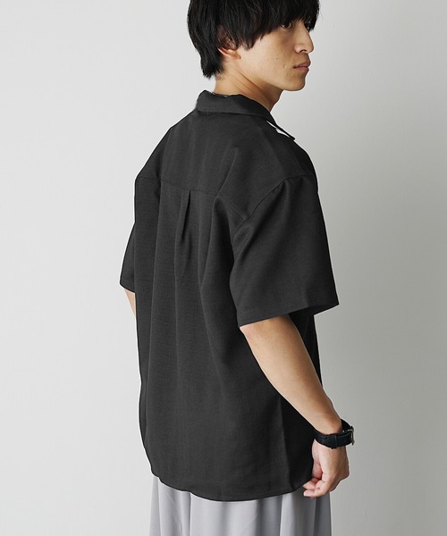 MinoriTY(マイノリティ)の「【MinoriTY Select】オープンカラーラインブッチャー半袖シャツ(シャツ/ブラウス・メンズ・ブラック/アイボリー/ブルー・M/L)」の17枚目の写真