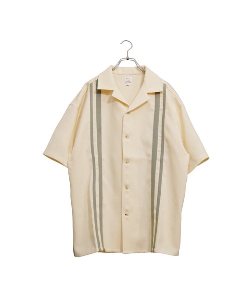 MinoriTY(マイノリティ)の「【MinoriTY Select】オープンカラーラインブッチャー半袖シャツ(シャツ/ブラウス・メンズ・ブラック/アイボリー/ブルー・M/L)」の16枚目の写真