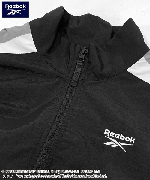 Reebok(リーボック)の「【別注】Reebok/リーボック ブランド ロゴ ワンポイント 配色切替 フルジップ クロップド ナイロン トラックジャケット(ナイロンジャケット・レディース・ネイビー/ブラック・M/L)」の16枚目の写真