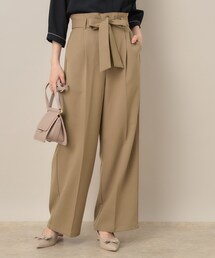 ベージュ サスペンダー付き ワイドパンツ ビス VIS サスペンダー付き2WAYワイドパンツ （ベージュ系（28