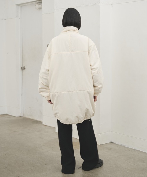mare撥水性 ミドルアラインブルゾン アイボリー 撥水加工中綿モンスターミドルコート（ダウンジャケット/コート）｜AIC