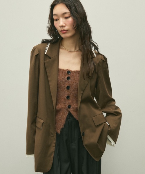 オーバーショルダーテーラードジャケット Over shoulder jacket / オーバーショルダージャケット（テーラード