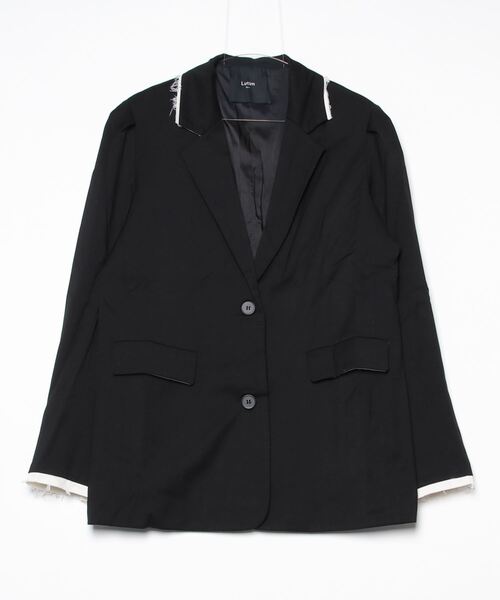 Lutim by u（ルチバイユー）の「Over shoulder jacket / オーバーショルダージャケット（テーラードジャケット・レディース・ブラック/ブラウン・FREE）」の22枚目の写真