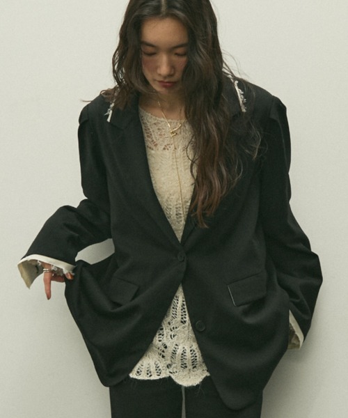 セール】Over shoulder jacket / オーバーショルダージャケット