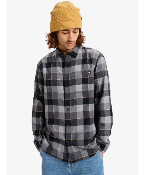 Quiksilver(クイックシルバー)の「MOTHERFLY PLAID LS S /クイックシルバーチェック柄長袖シャツ(シャツ/ブラウス・メンズ・ブラウン/ブルー/ホワイト・LARGE/X-LARGE/MEDIUM)」の2枚目の写真