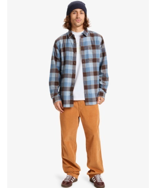Quiksilver(クイックシルバー)の「MOTHERFLY PLAID LS S /クイックシルバーチェック柄長袖シャツ(シャツ/ブラウス・メンズ・ブラウン/ブルー/ホワイト・LARGE/X-LARGE/MEDIUM)」の21枚目の写真