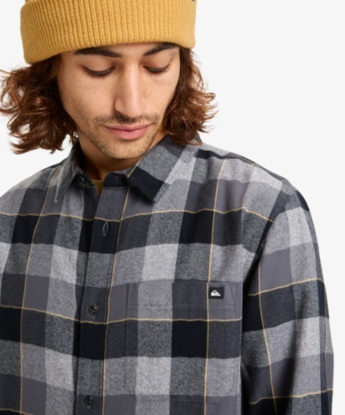 Quiksilver(クイックシルバー)の「MOTHERFLY PLAID LS S /クイックシルバーチェック柄長袖シャツ(シャツ/ブラウス・メンズ・ブラウン/ブルー/ホワイト・LARGE/X-LARGE/MEDIUM)」の7枚目の写真