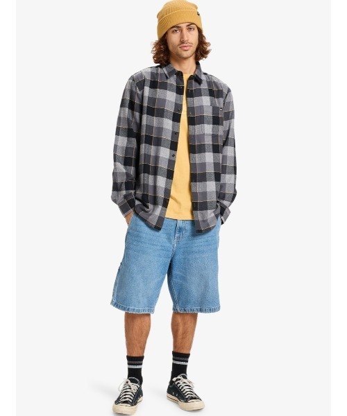 Quiksilver(クイックシルバー)の「MOTHERFLY PLAID LS S /クイックシルバーチェック柄長袖シャツ(シャツ/ブラウス・メンズ・ブラウン/ブルー/ホワイト・LARGE/X-LARGE/MEDIUM)」の8枚目の写真
