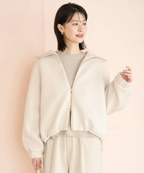 UNFILO(アンフィーロ)の「【VERY×UNFILOコラボ】BEAUTY FORM JERSEY+ ZIPブルゾン(ブルゾン・レディース・ブラック系/ベージュ系/ダークブラウン系/ネイビー系・SMALL/MEDIUM/LARGE)」の16枚目の写真