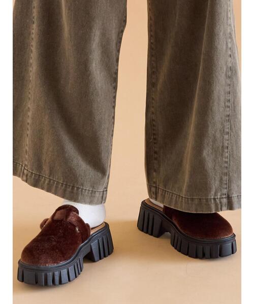 ehka sopo(エヘカソポ)の「厚底サボ(ブーツ・レディース・ブラウン/オフホワイト/ブラック・L/M)」の15枚目の写真