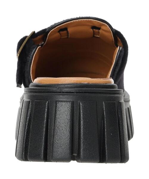 ehka sopo(エヘカソポ)の「厚底サボ(ブーツ・レディース・ブラウン/オフホワイト/ブラック・L/M)」の9枚目の写真