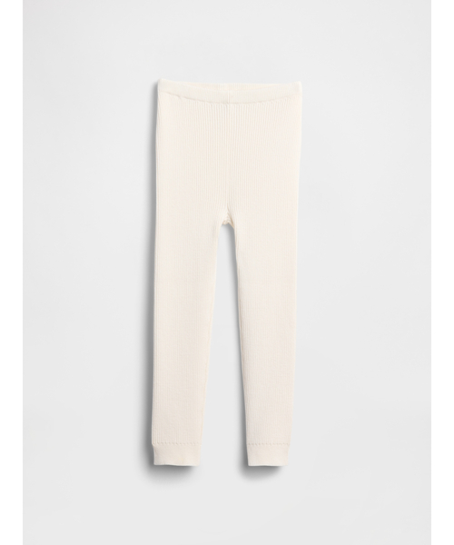 GAP(ギャップ)の「babyGap リブニット プルオンレギンス(レギンス/スパッツ・キッズ・アイボリー/ブラック・70cm/80cm/90cm/95cm/100cm/105cm/110cm)」の1枚目の写真