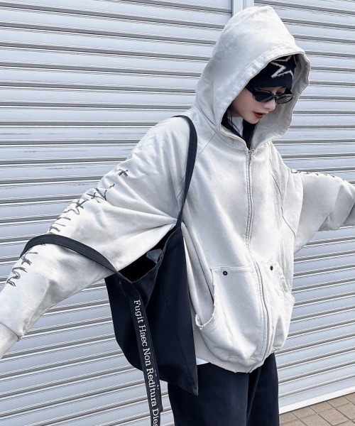 mushwear(マッシュウェア)の「マッドダイパーカー(パーカー・メンズ・ブラック/アイボリー・XX-LARGE/MEDIUM/X-LARGE/LARGE)」の17枚目の写真