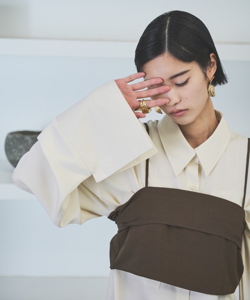 セール】ビッグカフスサテンオーバーシャツ（シャツ/ブラウス）｜AIC