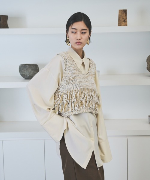 AIC.(エーアイシー)の「ビッグカフスサテンオーバーシャツ(シャツ/ブラウス・レディース・キナリ・FREE)」の20枚目の写真