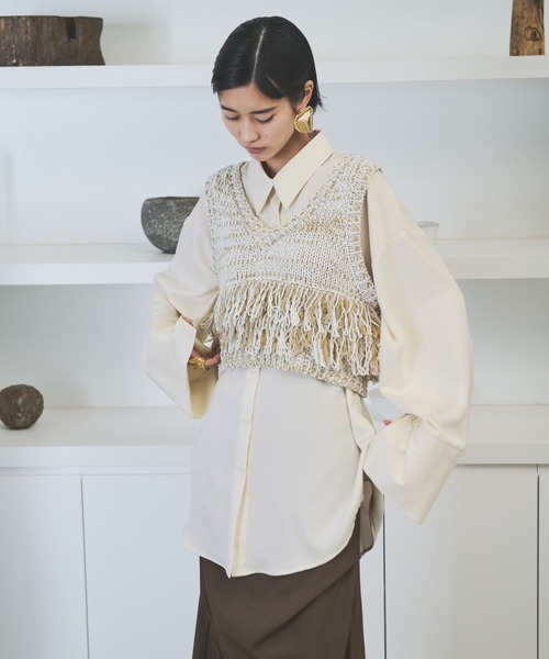 AIC.(エーアイシー)の「ビッグカフスサテンオーバーシャツ(シャツ/ブラウス・レディース・キナリ・FREE)」の18枚目の写真