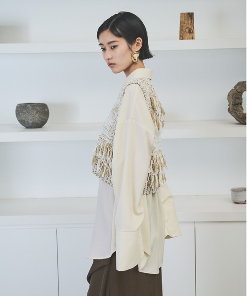 AIC.(エーアイシー)の「ビッグカフスサテンオーバーシャツ(シャツ/ブラウス・レディース・キナリ・FREE)」の21枚目の写真