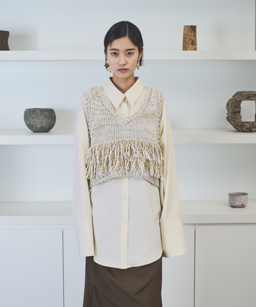 AIC.(エーアイシー)の「ビッグカフスサテンオーバーシャツ(シャツ/ブラウス・レディース・キナリ・FREE)」の17枚目の写真