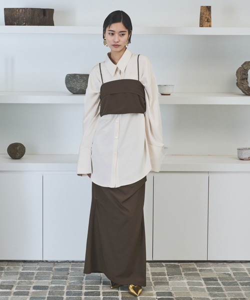 AIC.(エーアイシー)の「ビッグカフスサテンオーバーシャツ(シャツ/ブラウス・レディース・キナリ・FREE)」の9枚目の写真