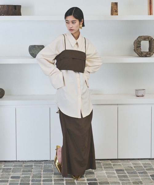 セール】ビッグカフスサテンオーバーシャツ（シャツ/ブラウス）｜AIC