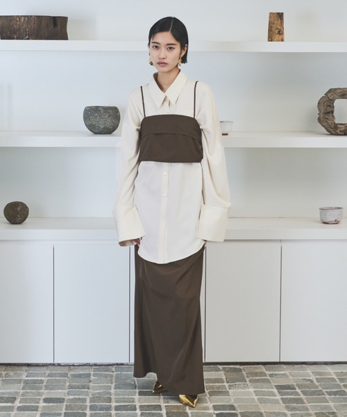 AIC.(エーアイシー)の「ビッグカフスサテンオーバーシャツ(シャツ/ブラウス・レディース・キナリ・FREE)」の12枚目の写真