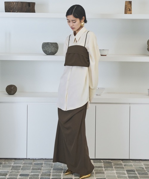 セール】ビッグカフスサテンオーバーシャツ（シャツ/ブラウス）｜AIC