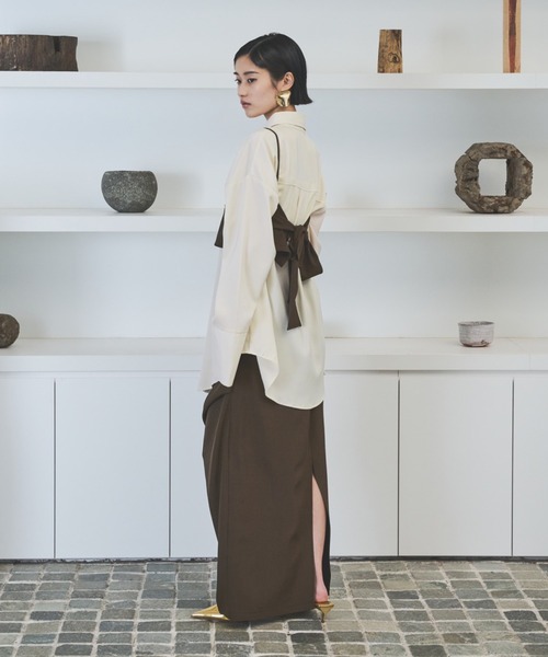 AIC.(エーアイシー)の「ビッグカフスサテンオーバーシャツ(シャツ/ブラウス・レディース・キナリ・FREE)」の15枚目の写真