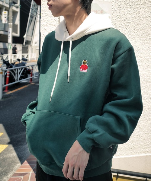 セール】【DOMDOM × RED CAP GIRL コラボ】裏起毛 フード配色プル