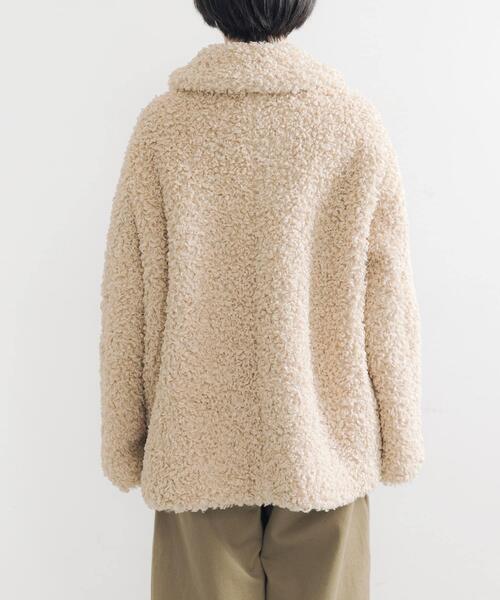 URBAN RESEARCH（アーバンリサーチ）の「ECOPELカーリーファーコート（その他アウター・レディース・アイボリー/ダークブラウン・FREE）」の12枚目の写真