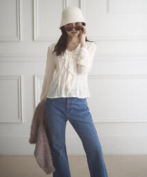 PROPORTION BODY DRESSING | ＜ウォッシャブル＞ラッフルレースブラウス / 1215210011(シャツ/ブラウス)