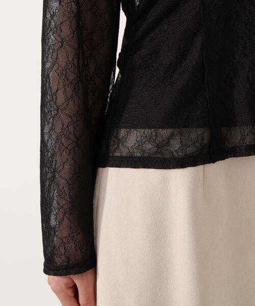PROPORTION BODY DRESSING（プロポーションボディドレッシング）の「＜ウォッシャブル＞ラッフルレースブラウス / 1215210011（シャツ/ブラウス・レディース・ホワイト系その他/ブラック・FREE）」の4枚目の写真
