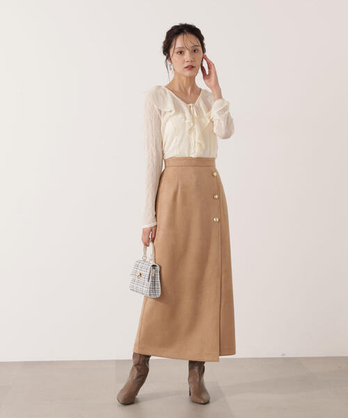 PROPORTION BODY DRESSING（プロポーションボディドレッシング）の「＜ウォッシャブル＞ラッフルレースブラウス / 1215210011（シャツ/ブラウス・レディース・ホワイト系その他/ブラック・FREE）」の13枚目の写真