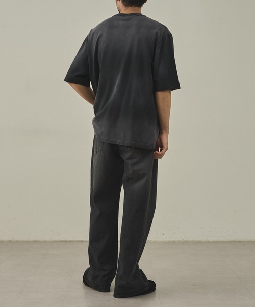 paradigm（パラダイム）の「【paradigm】ガス焼き天竺サルファダイスプレーT（Tシャツ/カットソー・メンズ・ブラック/ネイビー/ダークブラウン・X-LARGE/LARGE/MEDIUM）」の14枚目の写真