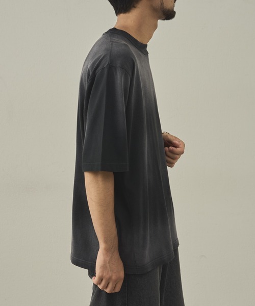 paradigm（パラダイム）の「【paradigm】ガス焼き天竺サルファダイスプレーT（Tシャツ/カットソー・メンズ・ブラック/ネイビー/ダークブラウン・X-LARGE/LARGE/MEDIUM）」の7枚目の写真